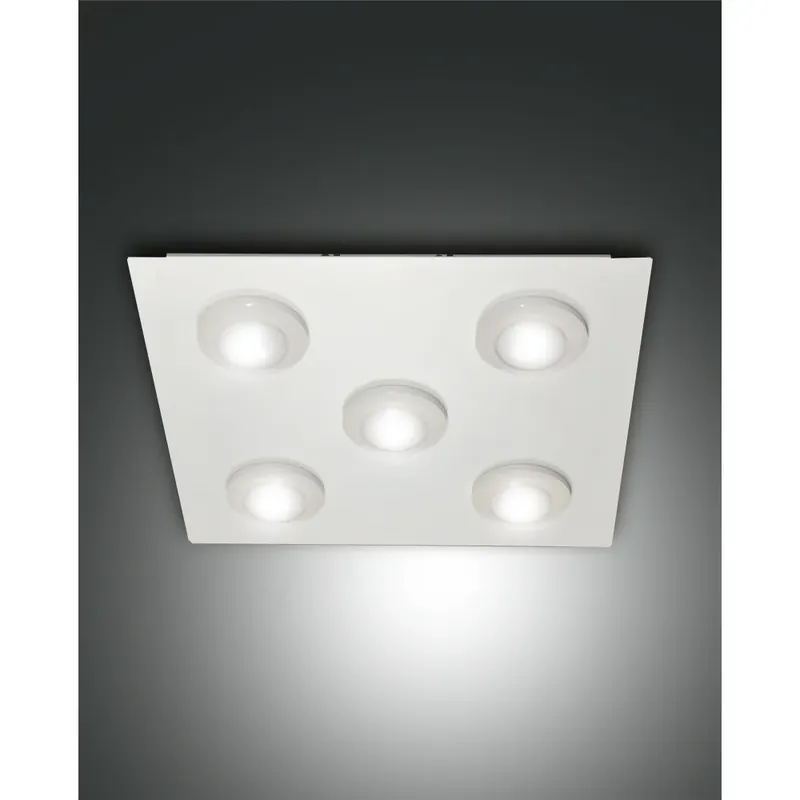 Fabas Luce Swan Plafondlamp LED Wit, 5-lichts Actieprijs
