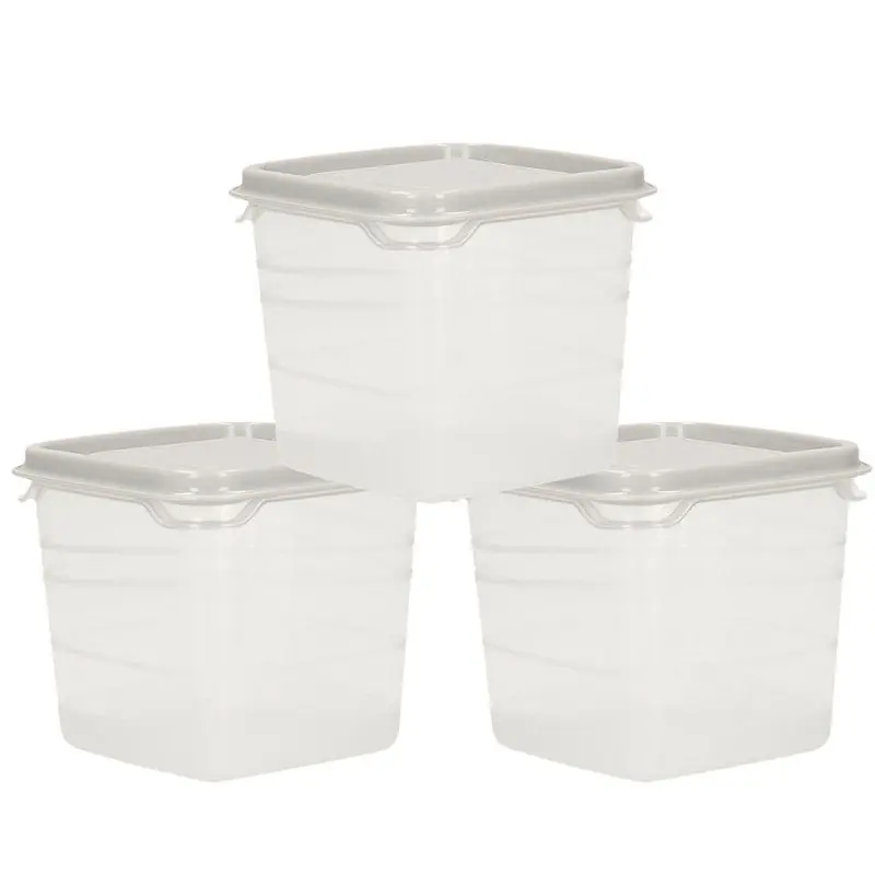 Kleine Vershoudbakjes - 9x - transparant/grijs - kunststof - 300 ml - Vershoudbakjes Geld-Terug-Garantie