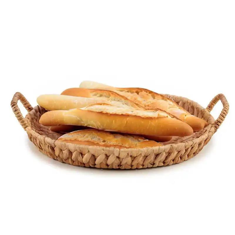 Giftdecor Opbergmandje/Broodmandje - gevlochten riet - naturel kleur - 38 x 38 x 10 cm - broodmand Exclusief