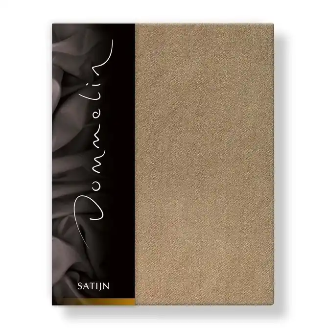 Aanbieding Dommelin Hoeslaken Uni Satijn 300TC 574 Cappuccino 120x200/30