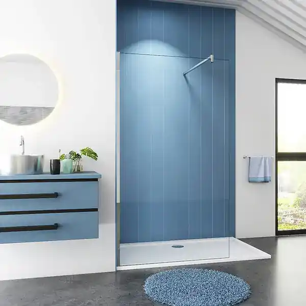 Alleen Vandaag Inloopdouche Blossom (100x200 cm) met Douchebak Daisy Wit (160x80 cm) - 8mm Helder Glas - Antikalk - Chroom