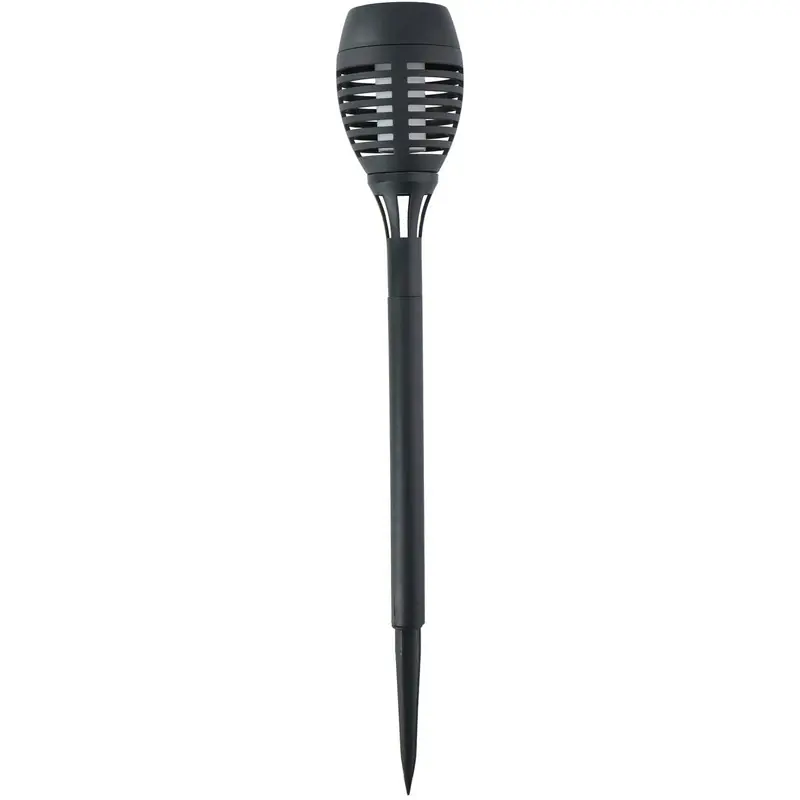 Limited Edition Solar tuinlamp fakkels - met vlam effect - zwart - 48 cm - op steker - Fakkels