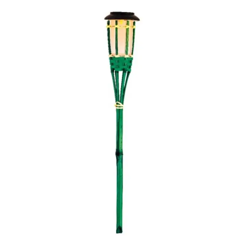 1x Groene buiten/tuin LED fakkel Bodi solar verlichting 54 cm vlam - Fakkels Finale Uitverkoop