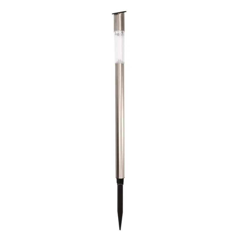 Lumineo Tuinfakkel Bodi - solar - RVS - warm wit - 57 cm - Prikspotjes Garantie Inbegrepen