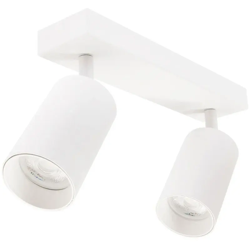 Topkwaliteit Groenovatie Plafondspot Rond, 2-Lichts, Kantelbaar, GU10 Fitting, Wit