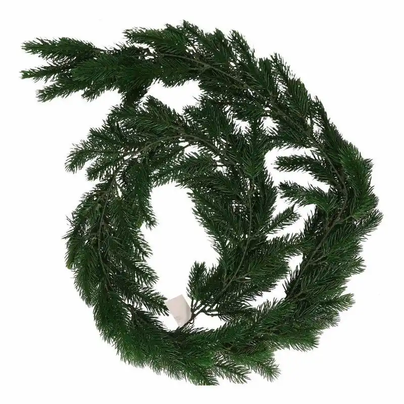 1x Donker groene kerst dennenslinger 180 cm - Guirlandes Uitverkoop