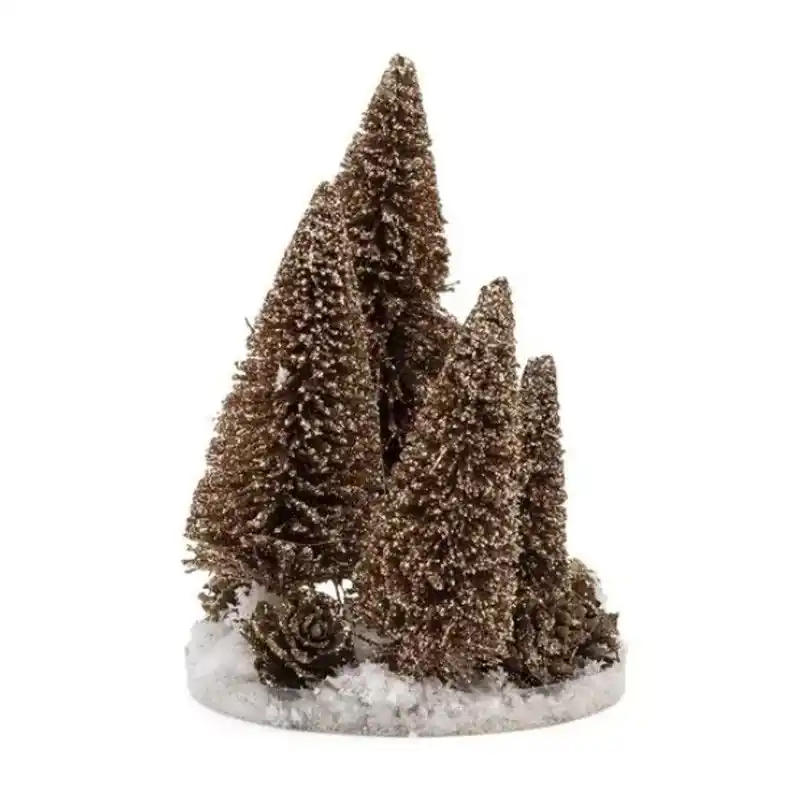 Populair Rivièra Maison Sparkling Forest Deco Trees gold set van 5
