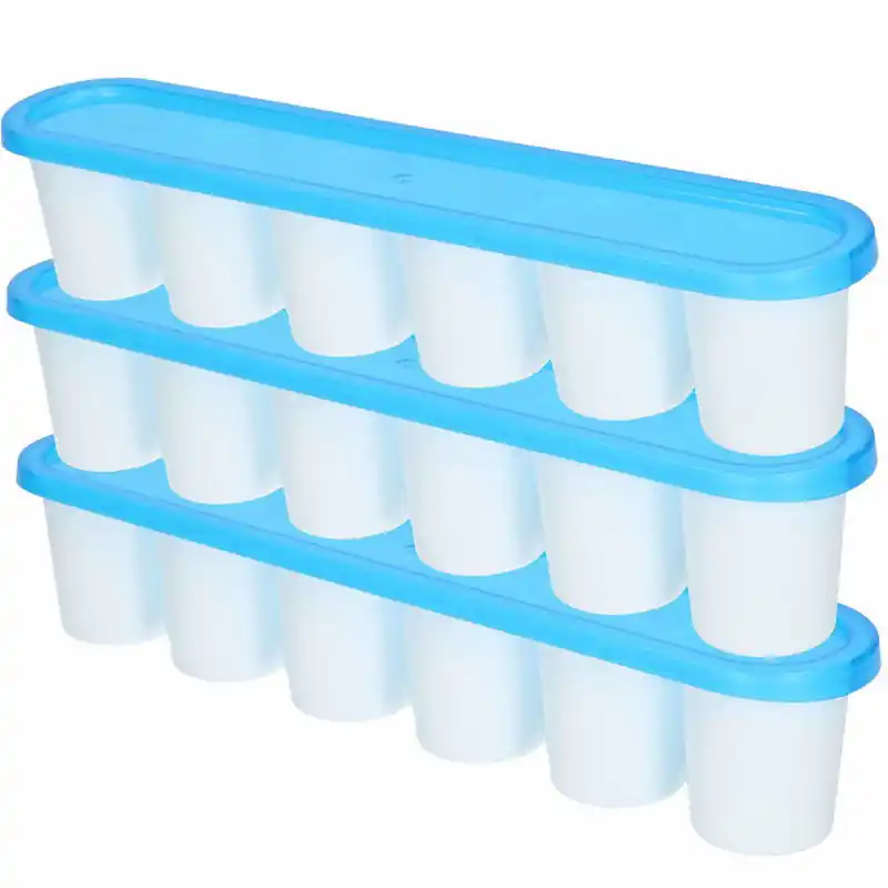 Plasticforte Grote ijsblokjes/klontjes vormen - 3x - 30 x 6 cm - IJsblokjesvormen Hoge Kwaliteit