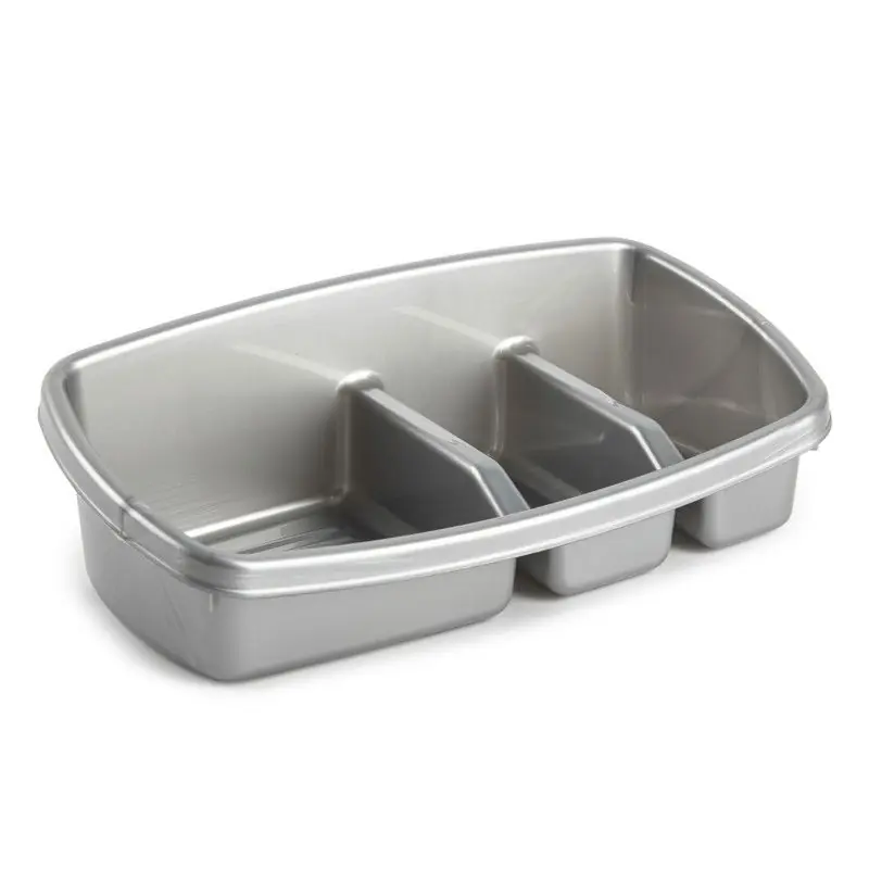 Koopje Keuken spons/doekjes houder 26 x 14 cm zilver - Keukenhulphouders
