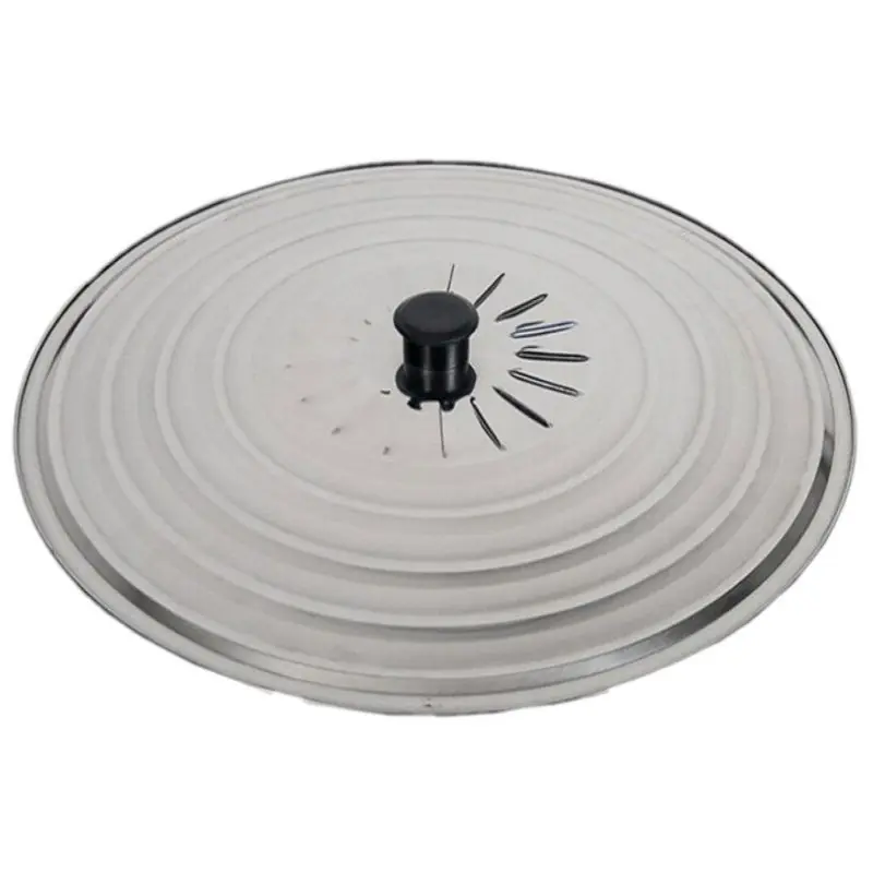 Gerimport Universele spatdeksel/pannendeksel voor pannen - RVS - 36 cm - Pannendeksels Veilige Betaling