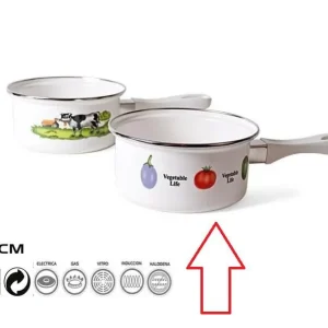 Steelpan - Ø14 cm - geglazuurd - alle warmtebronnen - model Vegetable Origineel