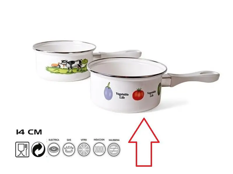 Steelpan - Ø14 cm - geglazuurd - alle warmtebronnen - model Vegetable Origineel