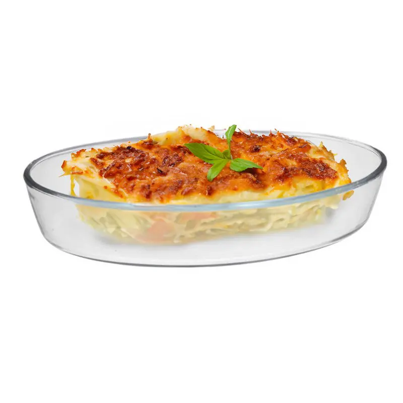 Marinex Ovenschaal van borosilicaat glas - ovaal - 2.4 Liter - 30 x 21 x 6 cm - serveerschaal - Ovenschalen Luxe