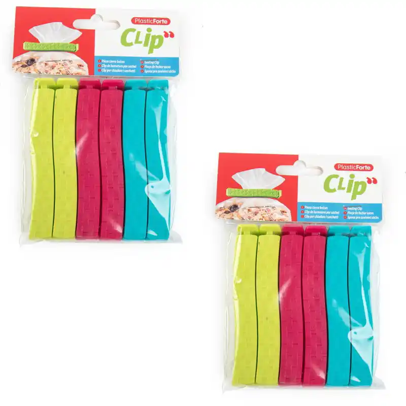 18x Gekleurde sluitklemmen / vershoudclips 11 cm - Vershoudknijpers Budget