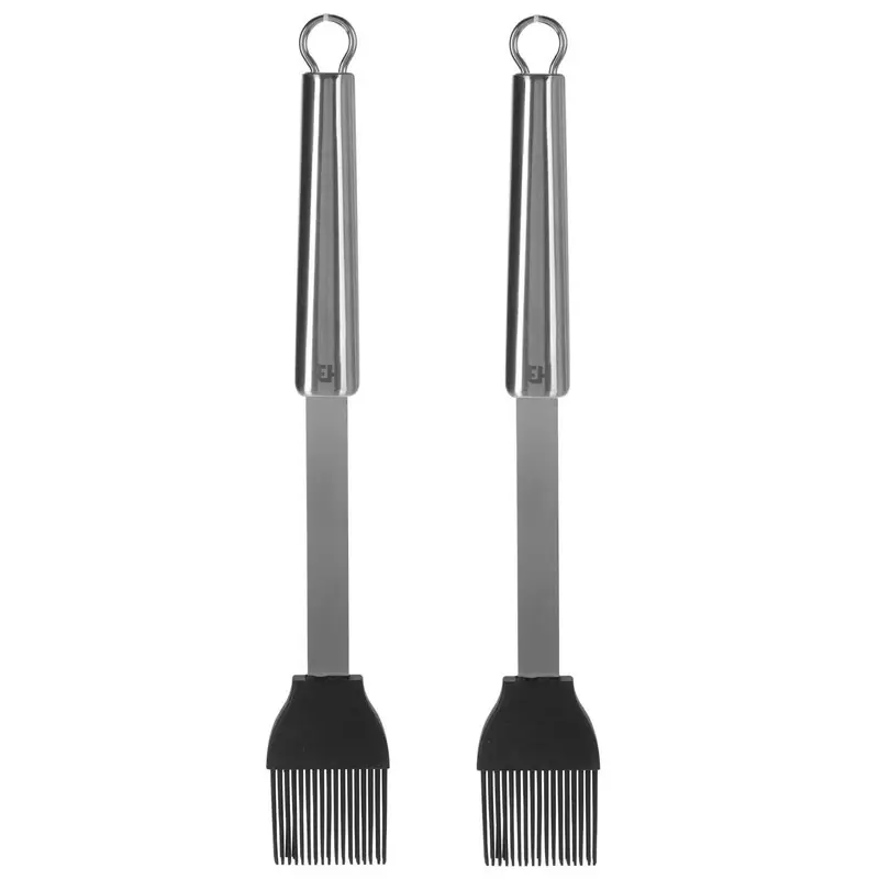 2x Invet kwasten RVS/siliconen 30 cm - Bakkwasten Authentiek